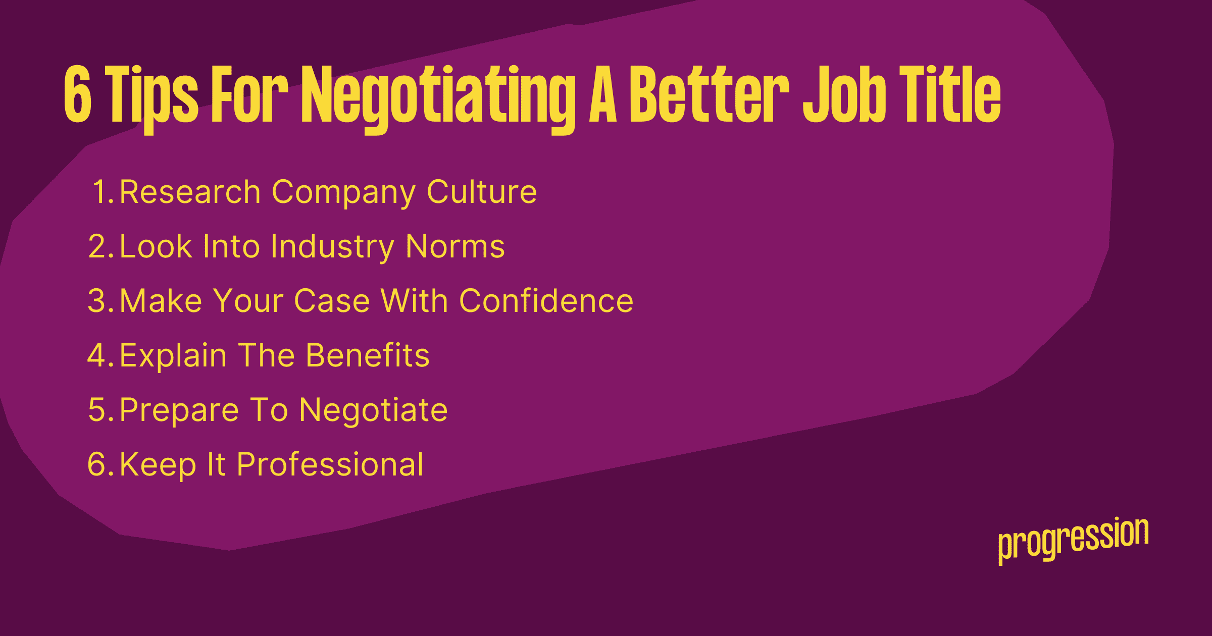 Graphic outlining 6 tips for negotiating a better job title